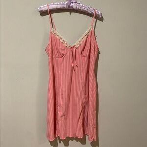 Pinstripe slip dress